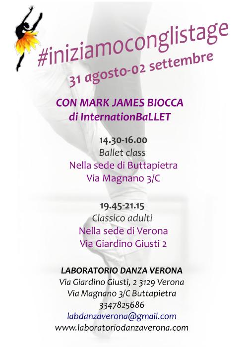 iniziamoconglistage Ballet class Mark